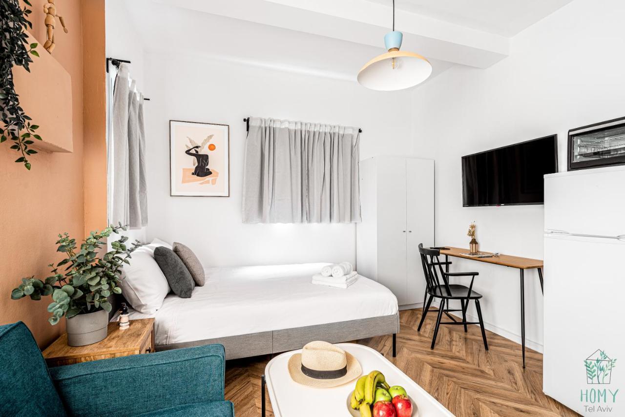 Stylish Studio Apartments On Dizengoff By Homy Tel Aviv Exteriör bild